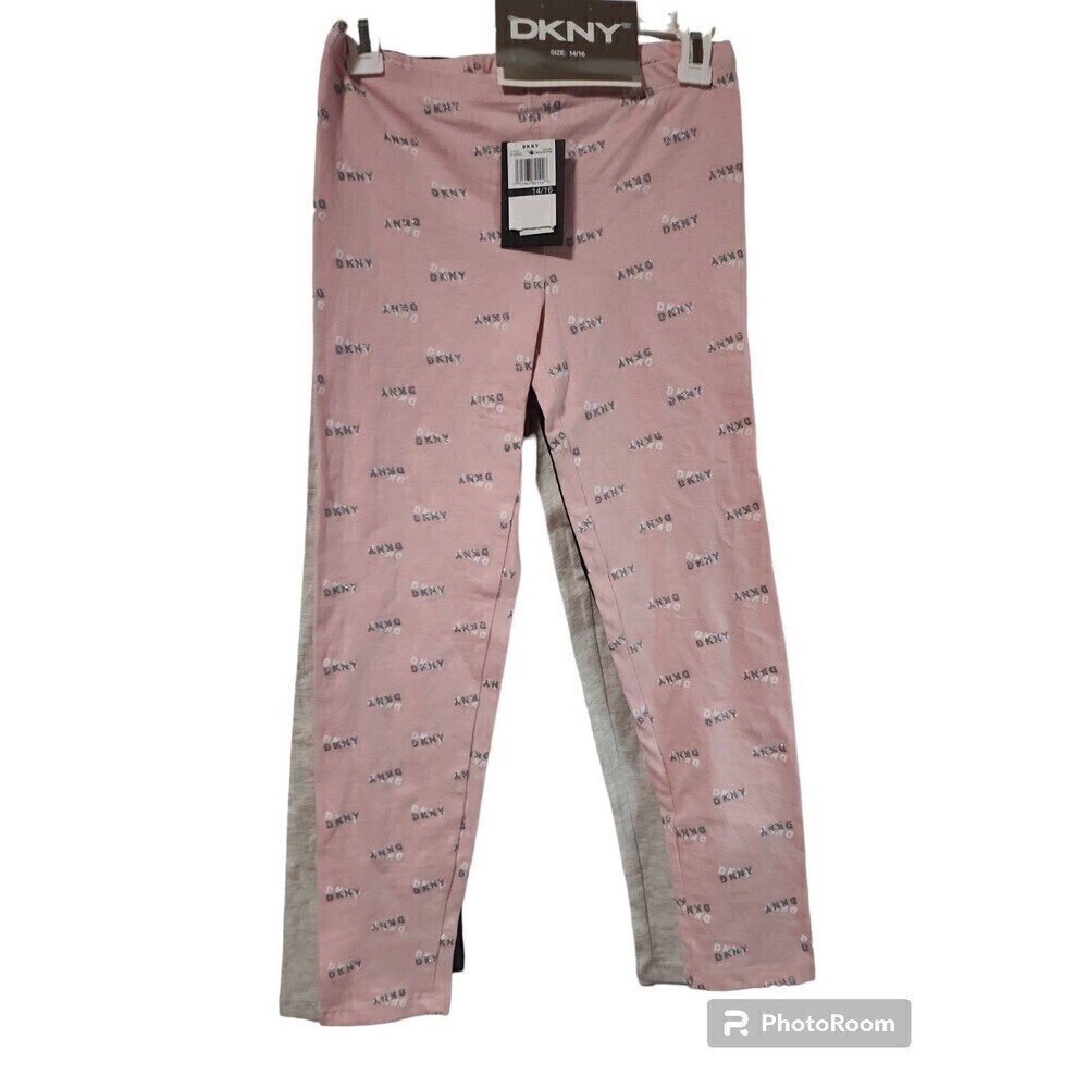 DKNY Kids Girls 3-Pack Pull-On Leggings Soft Stretch Everyday Multicolor Size 14